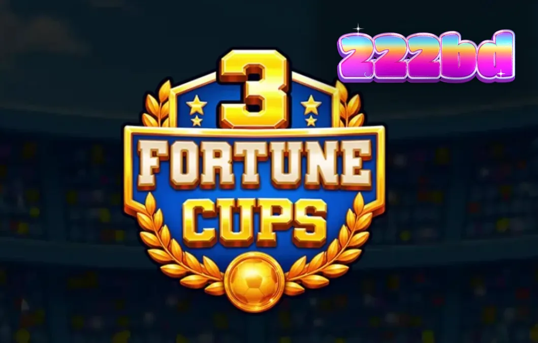 3 Fortune Cups স্লট গেমের ফুটবল থিমযুক্ত ইন্টারফেস